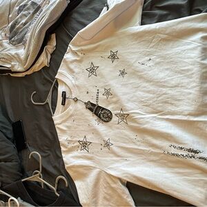 Chrome Hearts White Star Print Short Sleeve Tee
